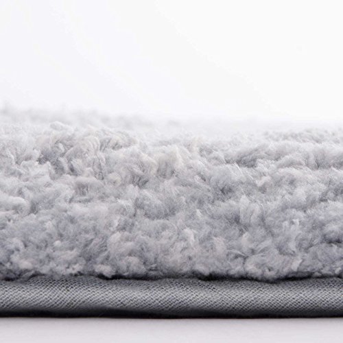 Badematte Ombre silbergrau | Hochflor Badteppiche zum Set kombinierbar | verschiedene Größen vom Durschmatte bis zur Wannenvorlage (70x120cm) - 6