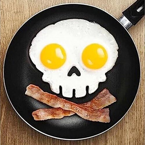Cute Silicone Skull Owl Egg Fried Shaped Mould Shaper Ring Kitchen Cooking Tool