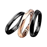 Jacques Lemans Damen Ring Edelstahl Glänzend Keramik rot 490070004