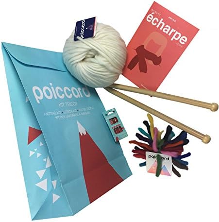 Knitting Scarf Chunky Yarn Knitting Starter Kit White