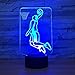 Produktbild 3D Lampe LED-Beleuchtung Spiel Basketball 7 Farbwechsel Sport Slam Dunk 3D Nachtlicht Raumdekoration zu Hause am besten Kind Geschenk