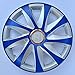 Produktbild 4-er Set Radkappen Radzierblenden DRIFT Extra 13 Zoll 13'' silber blau silver blue