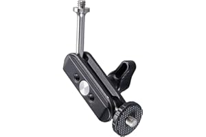 Aitteel Braccio Articolato Universale Mini Magic Arm con supporto per monitor da campo a vite da 1/4", compatibile con gabbia per telecamera SmallRig, luce LED