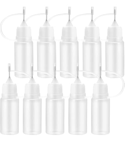 PATIKIL 1 Oz Precision Applicator Bottles, 6Pcs 30ml Needle Tip Squeeze Bottle Small Squeeze Bottles Mini Needle Bottle With Caps For Gun Oil Glue DIY