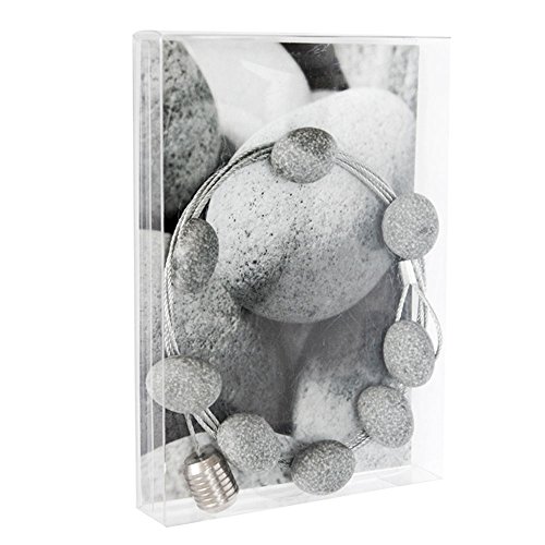 Trendform TF5150 Fotoleine Stein (Stone) Länge 150cm mit 8 Kunstharz-Magneten in Stein-Optik