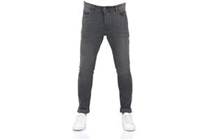 riverso Męskie spodnie jeansowe RIVToni Tapered Fit spodnie dżinsowe bawełna denim stretch czarno-niebieskie szare w29 w30 w31 w32 w33 w34 w36 w38 w40