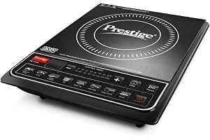 Prestige PIC 16.0 Plus 2000 Watts Induction Cooktop | 4KV Surge Protection | 8 Preset Indian Menu Option with Timer | Soft Touch Button | Easy to clean | Portable | Black |1Y Warranty | BIS