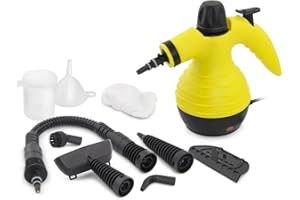 FLM SYSTEM Pulitore Pulitore a Vapore con accessori Igienizza Uccide Ed Elimina Il 99,99%* Di Virus Germi E Batteri DISINFETTA VAPORE 1500W Sanificatore Multiusi Accessori Rimuovere Le Macchi Da