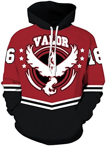 HIDRRU Large Size Hooded Sweater Pocket 3D Digital Printing Baseball Uniform Autumn Models Big Yards Hooded Sweater Lovers, L