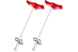 BESSY SHOP Edelstahl Gemüse Spiralschneider,2 Stück Kartoffelschneider Set, Handbuch Kartoffel Karotte Gurke Carving Roller, Kartoffel-Spirale Cutter,Obst Salat Schneider,für Kueche Tablett Dekoration