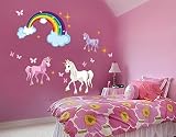 Wandsticker Einhorn Set B x H: 50cm x 58cm von Klebefieber®