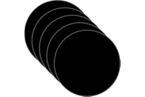 YIWONFU Fogli in Acrilico 5 Pezzi, Fogli Acrilici Girare 1mm Nero, Pannello Acrilico per Cornici per Foto, Mostre di Progetti, Dipinti e Altro Ancora, 15cm di diametro