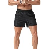 Muscle Alive Man Running Sports Shorts 5" Bodybuilding | athletics,fitness shorts,gym sports training,yoga,lightweight polyes
