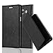 Produktbild Cadorabo Hülle für Samsung Galaxy A5 2015 (5) - Hülle in Nacht SCHWARZ – Handyhülle mit Magnetverschluss, Standfunktion und Kartenfach - Case Cover Schutzhülle Etui Tasche Book Klapp Style