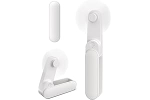 AJGVQ Ventilatore Portatile, Mini Ventilatore USB Ricaricabile, Max 14ore Ventilatore da Tavolo Pieghevole, Ventilatore Silenzioso e Potente, Ventilatore da Scrivania per Viaggi, Ufficio, Campeggio, Regalo