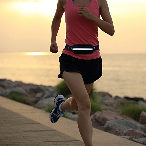 Gear Beast impermeabile corsa cintura marsupio marsupio. ID e porta chiavi. Slim regolabile sport e viaggi confezione puÃ² contenere cellulari inclusi iPhone x 8Â 7Â 6S 6Â Plus Galaxy S6Â S7Â Edge S8Â Plus note 8, Black