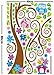 Wall Decal jungle forest lion and giraffe , squirrel owl on colorful tree wall stickers for nursery nursery bedroom