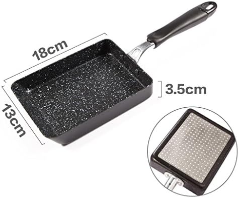 G&Z Nonstick Omelette Pan Coating and Bakelite Handle Japanese Omelette Pan / Egg Pan Colour Collection / Non-Stick Coating , black