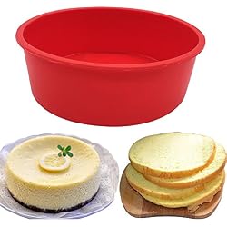Moule en silicone à gâteau rond 17 cm Moule à gâteau, sans BPA, antiadhésif European-grade Coque en silicone, 6,7 x 5,5 cm