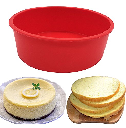 Moule en silicone à gâteau rond 17 cm Moule à gâteau, sans BPA, antiadhésif European-grade Coque en silicone, 6,7 x 5,5 cm