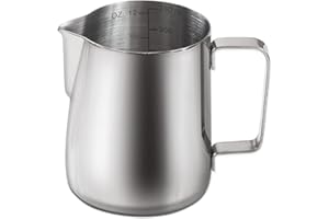 homEdge Jarras de vapor para expreso, 350 ml, jarra de espuma de acero inoxidable con escala de medición