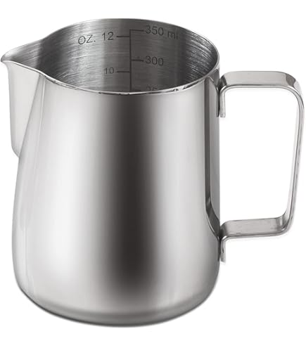 Bricco Latte Acciaio Inox 1,5L - Per Schiumare Latte, Con Scala - Foto 10