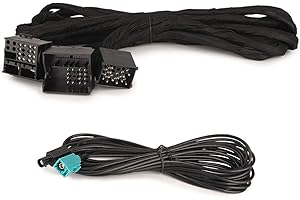 ERISIN BM6M Verlängerungskabel für BMW 3er 5er X5 M3 M5 E46 E53 E39 E38 Coche 12 Pines 6m Kabel zur Verlängerung des Radios zur Ernährung Arnés de Cableado Conexión de Radio