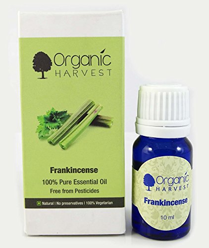Organic Harvest Frankincense 100% Vegetarian and Pure Natural Essential Oil 10ml