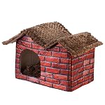 DoubleBlack-Cuccia-Cani-Cuscino-Letto-Gatti-Casa-Lettino-Interno-Pieghevole-Cucce-Animali-Morbida-Casette-Piccolo-Nicchie