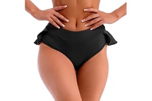 ROSVAJFY Mujer Pole Dance Shorts con Volantes, Sexy Mini Pantalones Cortos Cintura Alta, Rüschen Shorts Hotpants Booty Shorts, Braga de Bikini, Short Deportivo Yoga Fitness Gimnasio