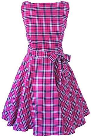 Milk Moon Vintage Women's Skater Casual Dress Uk 22 Pink