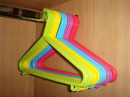100X CHILDREN KIDS BABY MULTICOLOURED COLOURFUL PLASTIC CLOTHES COAT HANGERS
