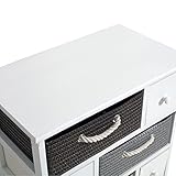 Rebecca Srl Kommode4 Körbe Stroh 4 Schubladen (Code RE4014) - 4