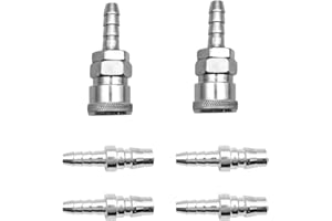 YDHfdc 6 Stücke Druckluftschlauch Kupplung 8mm Gas Adapter Schnellverbinder Gasschlaucharmaturen für Grills, Wohnmobile und Wohnwagen