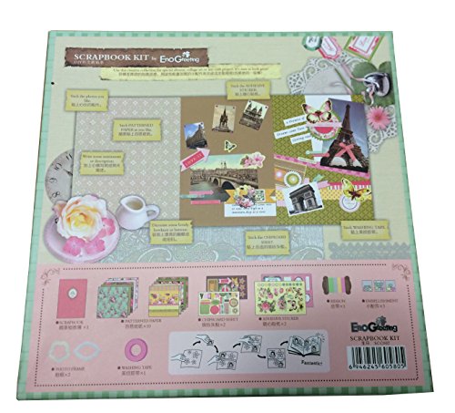 Scrapbooking-Set mit Verzierungen, Washi-Tape und viele Stanzformen rose - 3