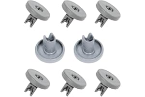 HYJ 8 Stück Korbrollen Unterkorb für Ikea Renlig DW60 Geschirrkorb Spülmaschine 40mm