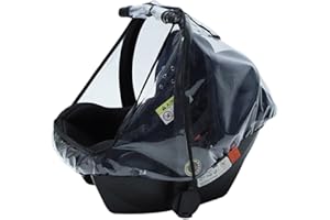 JTKREW Parapioggia per seggiolino auto con buona circolazione dell'aria, finestra di contatto richiudibile e apertura per la maniglia di trasporto - senza PVC