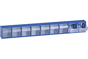 hünersdorff Klarsichtbehälter / Aufbewahrungsbox / Riegel für ein optimales MultiStore-Lagersystem im Baukastenprinzip aus hochschlagfestem Kunststoff (PS), Nr. 9, Blau