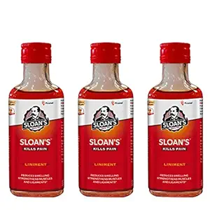 Sloan's Liniment | 100% Ayurvedic | Kills Severe Muscle and Joint Pain | Reduces Swelling & Strengthens Muscle and Ligaments | Since 1901 | 71 ml x Pack of 3