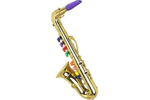 ‎ERINGOGO ERINGOGO Musikinstrumente Spielen Spielzeug-Saxophon für Kinder mit 8 Tasten Ab 3 Jahren Kunststoff-Saxophon in Metallic Blas- Und Blasorchester in Der Schule/Zu Hause Musikalisches