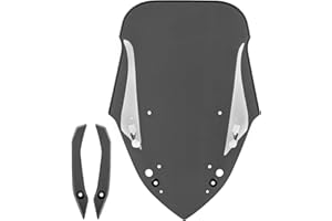 TAZGANTAX Motorcycle windscreen for NMAX155 Windshield Front Fairing Wind Deflector Compatible with Y-amaha N-MAX NMAX 155 N-MAX155 2021 2022 2023 Double Bubble Flyscreen Protector (Black Smoke)