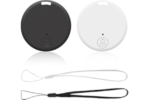 SUUOSL Localizador de Llaves 2 Pack, Llavero GPS Tracker Bluetooth Key Finder Smart Tag Compatible con iOS y Android | Localizador de objetos para encontrar llaves, material resistente, fácil localización
