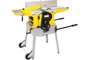 BAMATO Abricht- und Dickenhobelmaschine BHM-260 | 260mm Hobelbreite | 2200 Watt Motor | Stabiler Auf- und Abnahmetisch | Durchlasshöhe bis zu 160 mm |