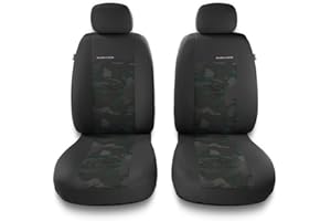 Mossa Coprisedili anteriori compatibili con Fiat Panda II, III (2003- ) - fodere sedili auto - set coprisedili auto universali - 2UNE-GR