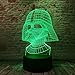 Produktbild WangZJ 3d Illusion Nachtlicht/led Tisch Schreibtisch Lampen / 7 Farben/Heimtextilien/Kinder Weihnachten/Geburtstagsgeschenk/Black Knight