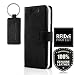 Produktbild SURAZO Schwarz - RFID Premium Ledertasche Schutzhülle Wallet Case aus Echtesleder Farbe Schwarz für Sony Xperia Z5 Compact