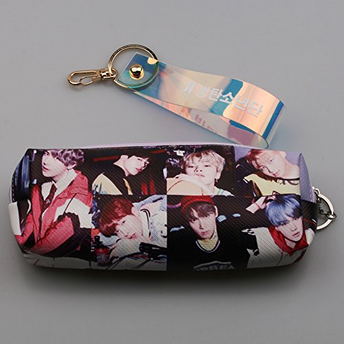 BTS Bangtan Boys Scheduler Keychain Pin Patch Pictures (Pouch with Hologram Keychain)