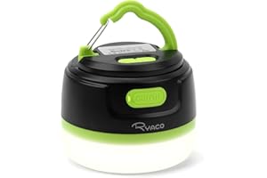 RYACO Lanterna da Campeggio, IP65 Impermeabil 5200 mAh Lampada USB Ricaricabile, 8 modalità di Illuminazione Luce LED da Campeggio con Base Magnetica, con Funzione Power Bank, e per Campeggio, Tende