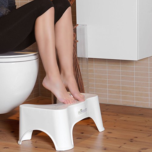 Dr. Wellthy – DER Toilettenhocker – einfache und effektive Prävention gegen Hämorrhoiden, Verstopfung oder Reizdarm zur Darmsanierung, Darmreinigung, Entgiftung unterstützend geeignet – für eine gesunde und aktive Darmflora (Toilettenhocker) - 2
