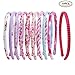 Price comparison product image Alice Band Girls Kids Headbands Flower Strip Heart Covered Hairbands(Assorted 10pcs per Pack)